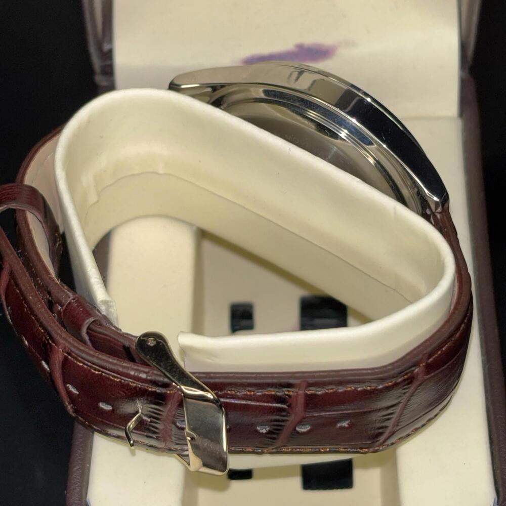 U.S. Polo Assn. Men's Brown Dial Watch with Gold-Tone Bezel In Gift Box - Picture 7 of 9